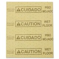 Safety Equipment | Rubbermaid Commercial FG425200YEL 16-1/2 in. x 20 in. "Caution Wet Floor" Over-The Spill Pad - Yellow (22 Sheets/Pad) image number 0