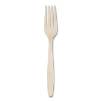 FOOD SERVICE | SOLO GD5FK-0019 Sweetheart Guildware Polystyrene Forks - Champagne (1000/Carton)