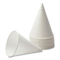 Konie KCI 4.5KR 4.5 oz. Rolled Rim Paper Cone Cups - White (25 Boxes/Carton, 200/Box) image number 1