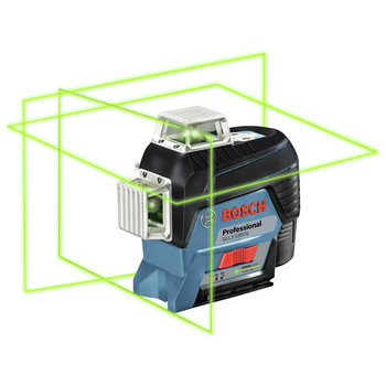 MARKING AND LAYOUT TOOLS | Bosch GLL3-330CG 360-Degrees Connected Green-Beam Three-Plane Leveling and Alignment-Line Laser