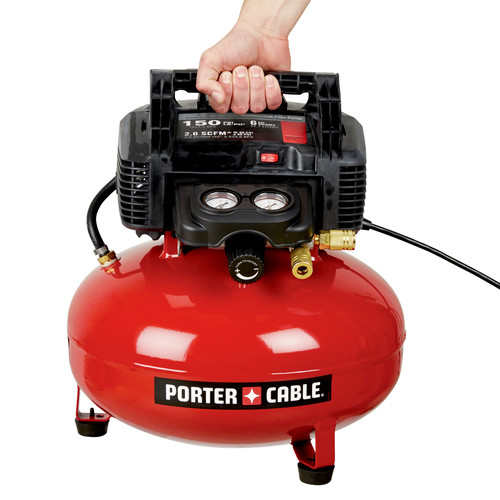 Porter Cable C2002 0 8 Hp 6 Gallon Oil Free Pancake Air Compressor