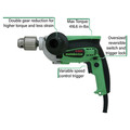 Drill Drivers | Metabo HPT D13VFM 9 Amp EVS Variable Speed 1/2 in. Corded Drill image number 2