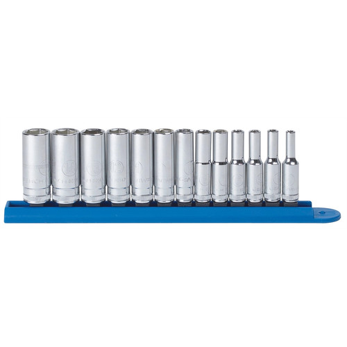 $99 and Under Sale | GearWrench 80304 13-Piece 6-Point Deep Metric 1/4 in. Drive Socket Set image number 0