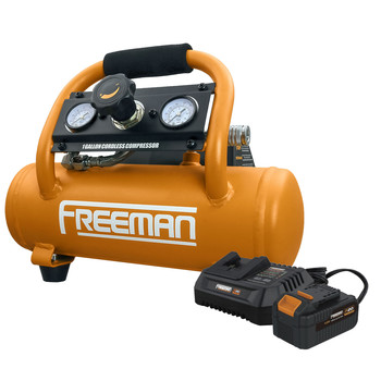 Freeman PE20V1GCK 20V MAX 1/3 HP 1 Gallon Oil-Free Portable Hot Dog Air Compressor Kit (4 Ah)