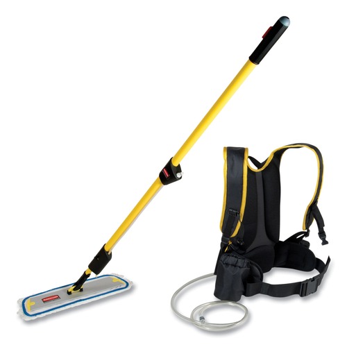 Mops | Rubbermaid Commercial FGQ97900YL00 Flow Finishing System with 18 in. Mop Head & 56 in. Handle image number 0