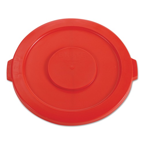 Rubbermaid Commercial FG263100RED Brute 22.25 in. for 32 Gallon Containers Round Flat Top Lid - Red image number 0