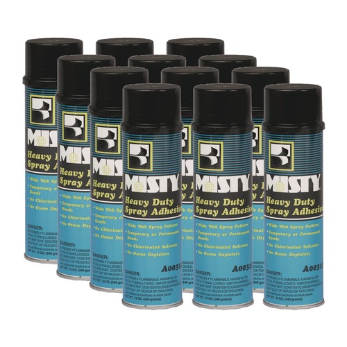 Liquid Compounds | Misty 1002035 Heavy-Duty 12 oz. Adhesive Spray (12/Carton) image number 0