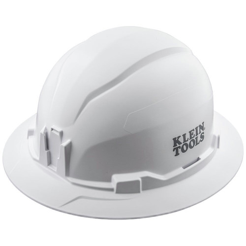 Hard Hats | Klein Tools 60400 Full Brim Style Non-Vented Hard Hat - White image number 0