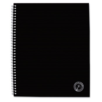 Universal UNV66206 Deluxe Sugarcane Based 1-Subject Medium/College Rule 100-Sheet 11 in. x 8.5 in. Notebook - Black Cover
