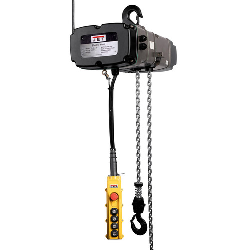 JET 140127 230V 16.8 Amp TS Series 2 Speed 5 Ton 10 ft. Lift 3-Phase Electric Chain Hoist image number 0