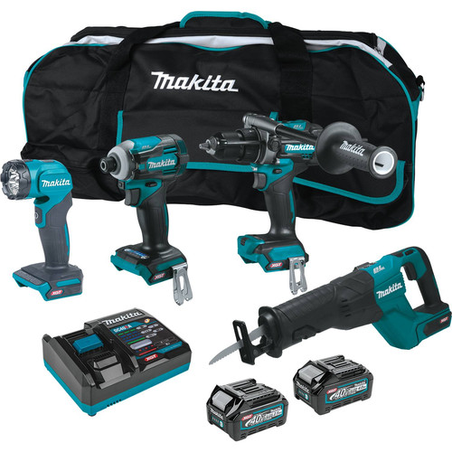 Makita GT401M1D1 40V Max XGT Brushless Lithium-Ion 1-1/4 in. Cordless Reciprocating Saw 4-Tool Combo Kit (2.5 Ah/4 Ah) image number 0