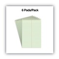 New Arrivals | Universal UNV86920PK 6 in. x 9 in. 80 Sheets Gregg Rule Steno Pads - Green-Tint (6/Pack) image number 2