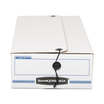 Bankers Box 00006 Liberty 9 in. x 24 in. x 6.38 in. Check and Form Boxes - White/Blue (12/Carton)