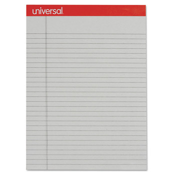 Universal UNV35881 50-Sheet Colored Perforated Wide/Legal Rule 8.5 in. x 11 in. Writing Pads - Gray (1 Dozen)