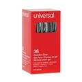 Universal 39724 Medium 0.7 mm, Retractable, Comfort Grip Gel Pen - Black Ink/Silver Barrel (36/Pack) image number 1