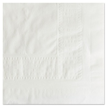 Hoffmaster 210130 Greek Key Embossed 54 in. x 108 in. Paper Tablecloths - White (25-Piece/Carton)
