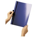 Durable 220328 DuraClip 30 Sheet Capacity Letter Size Vinyl Report Cover - Navy/Clear (25-Piece/Box) image number 1