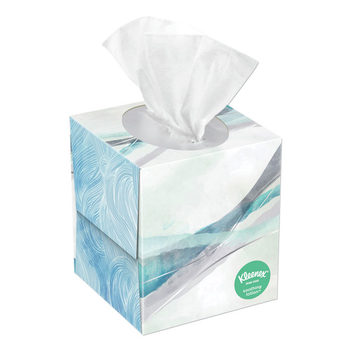 Kleenex 25829 2-Ply Lotion Facial Tissues - White (27 Boxes/Carton, 65 Sheets/Box) image number 0