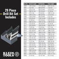 Drill Driver Bits | Klein Tools 53000 29-Piece Regular-Point Drill Bit Set image number 1
