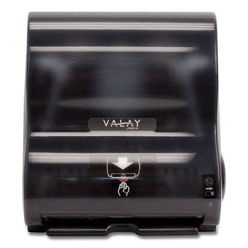Paper Towel Holders | Morcon Paper VT1010 Valay 13.25 in. x 9 in. x 14.25 in., 10 in. Roll Towel Dispenser - Black image number 0