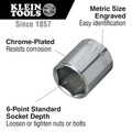 Socket Sets | Klein Tools 65506 13-Piece 3/8 in. Drive Socket Metric Wrench Set image number 1