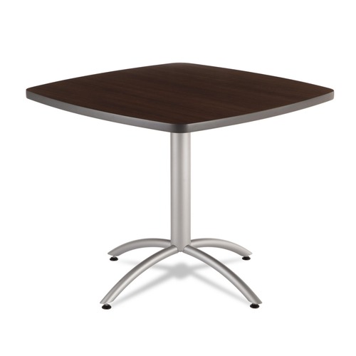 test | Iceberg 65614 CafeWorks 36 in. x 36 in. x 30 in. Square Cafe Table - Walnut/Silver image number 0
