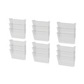 Storex 70245U06C 3-Pocket 13 in. x 14 in. Letter Wall File - Clear (3/Pack) image number 0