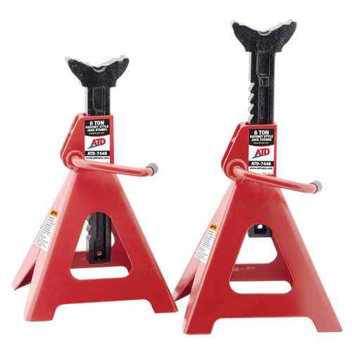 ATD 7446 6 Ton Ratchet Style Jack Stand Pair image number 0