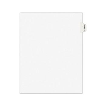 Avery 01372 Avery-Style Exhibit B, Letter Preprinted Legal Side Tab Divider - White (25-Piece/Pack)