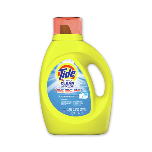 Cleaning Supplies | Tide 44206 Simply Clean and Fresh 92 oz. Bottle Laundry Detergent - Refreshing Breeze image number 0