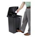 Waste Cans | Safco 9922BL 17 Gallon Capacity Plastic Step-On Receptacle - Black image number 2