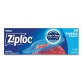 Ziploc 314445 9.6 in. x 12.1 in. 2.7 mil, 1 gal. Zipper Freezer Bags - Clear (28/Box 9 Boxes/Carton) image number 3