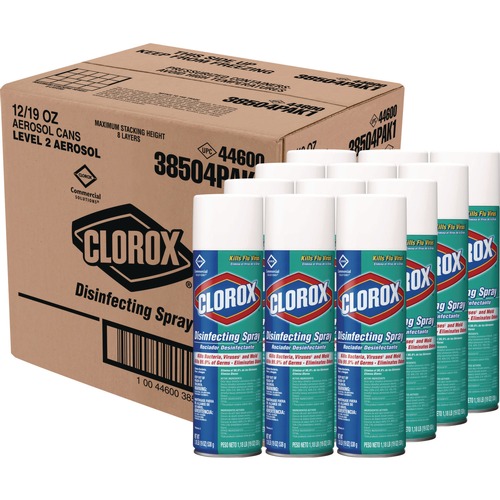 Cleaning & Janitorial Supplies | Clorox 38504 Disinfecting Spray, Fresh, 19 oz. Aerosol (12/Carton) image number 0