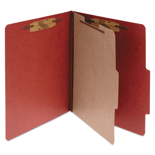 New Arrivals | ACCO A7016034 1 Divider, Pressboard Classification Folders - Legal, Earth Red (10/Box) image number 0