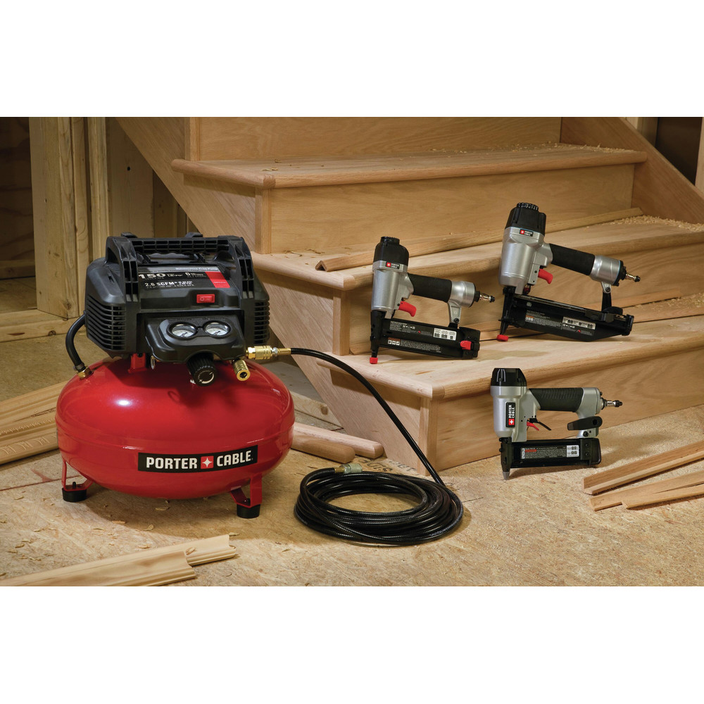 PorterCable PCFP3KIT 3Piece Nailer and 0.8 HP 6 Gallon OilFree