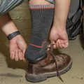 Footwear | Klein Tools 60508 1 Pair Performance Thermal Socks - Large, Dark Gray/Light Gray/Orange image number 5