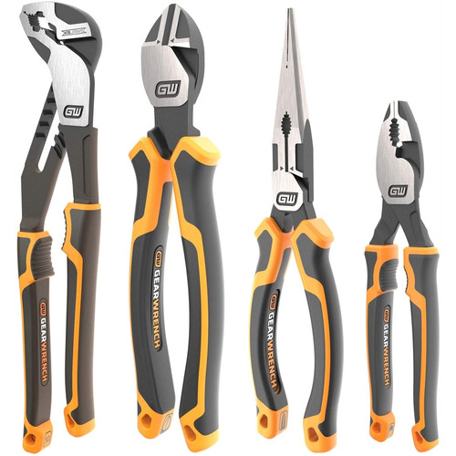 Holiday Tool Central - Gift Finder | GearWrench 82203C 4-Piece Mixed Dual Material Pliers Set image number 0