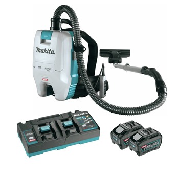 BKT 509919 | Makita GCV05T1X 40V max XGT Brushless Lithium-Ion  2-Quart HEPA Filter Cordless Backpack Dry Vacuum Kit (5 Ah)