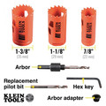 Hole Saws | Klein Tools 32905 Electrician's Hole Saw Kit with Arbor image number 1