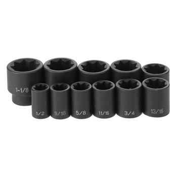 Grey Pneumatic 1311S 11-Piece 1/2 in. Drive 8-Point SAE Impact Socket Set