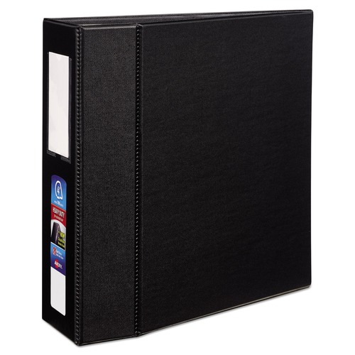 Avery 79994 Heavy Duty 11 in. x 8.5 in. DuraHinge 3 Ring 4 in. Capacity Non- View Binder with One Touch EZD Rings and Spine Label - Black image number 0