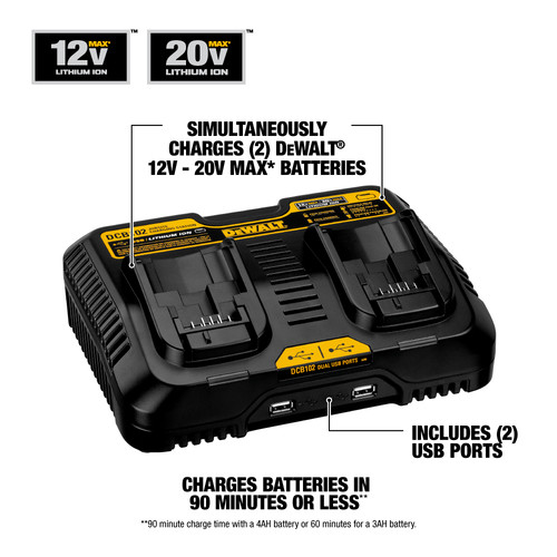 Dewalt Dcb102 12v 20v Max Jobsite Charging Station Tyler Tool