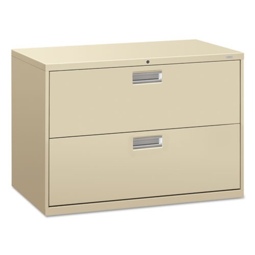 HON H692.L.L 600 Series 42 in. x 18 in. x 28 in. Two-Drawer Lateral File - Putty image number 0