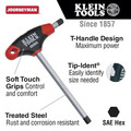 Hex Keys | Klein Tools JTH6E14 Journeyman 6 in. x 5/16 in. T-Handle Hex Key image number 1