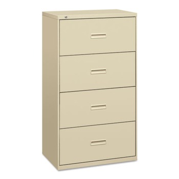 HON H434.L.L 400 Series 30 in. x 18 in. x 52.5 in. 4 File Drawers, Lateral File - Putty