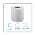 Cleaning & Janitorial Supplies | Boardwalk B6150 156.25 ft. 2-Ply Septic Safe Toilet Tissue - White (500 Sheets/Roll, 96 Rolls/Carton) image number 4