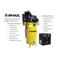 EMAX ESP05V080I3PK 5 HP 80 Gallon Oil-Lube Stationary Air Compressor with 115V 4 Amp Refrigerated Corded Air Dryer Bundle image number 1