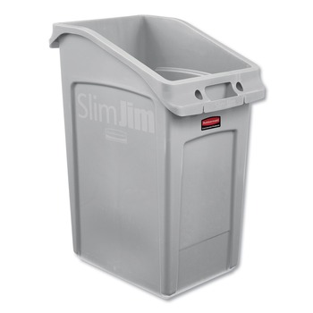 Rubbermaid Commercial 2026721 Slim Jim 23-Gallon Polyethylene Under-Counter Container - Gray
