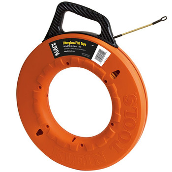 FISH TAPE AND ACCESSORIES | Klein Tools 56014 200 ft. Fiberglass Fish Tape with Spiral Leader