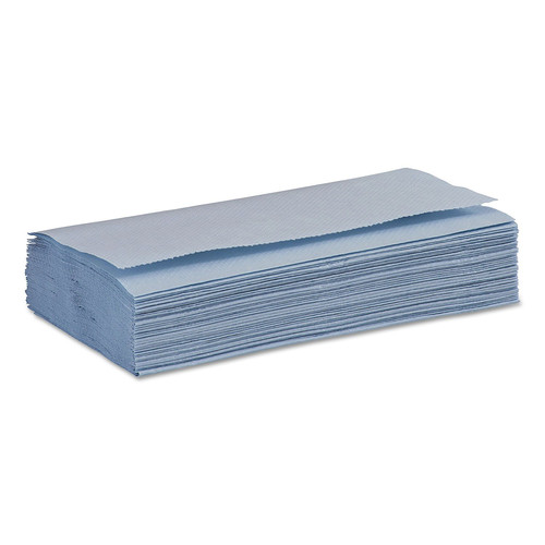 Boardwalk BWK6191 9.125 in. x 10.25 in. Windshield Paper Towels - Unscented, Blue (9 Packs/Carton, 250 Sheets/Pack) image number 0